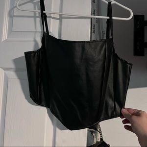 Motel Rocks pleather crop top